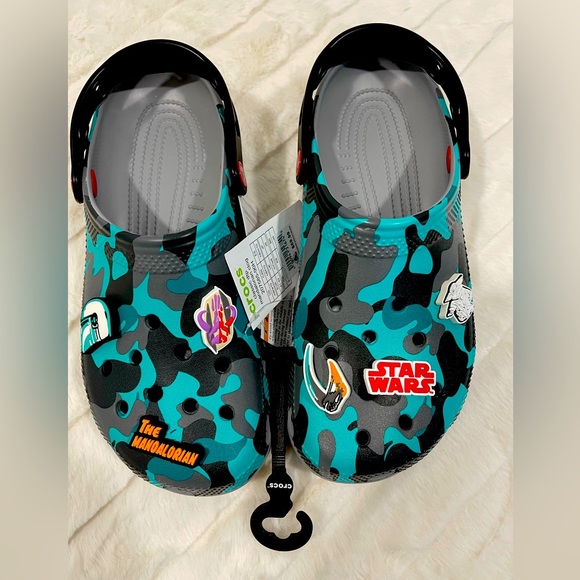 Disney | Shoes | New Crocs Disney Parks Star Wars Mandalorian Grogu With Jibbitz | Poshmark